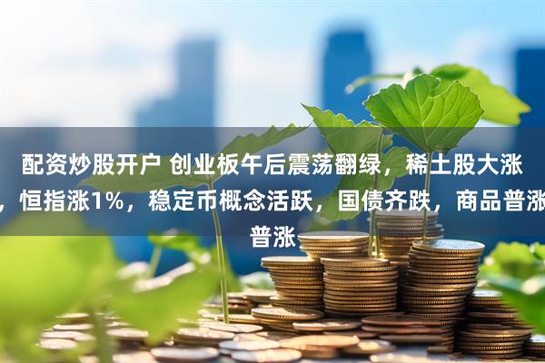 配资炒股开户 创业板午后震荡翻绿，稀土股大涨，恒指涨1%，稳定币概念活跃，国债齐跌，商品普涨